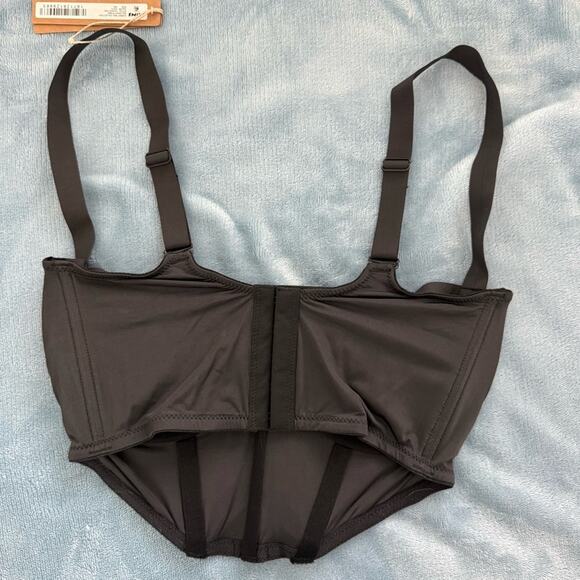 SKIMS LOGO SHINE BALCONETTE CORSET BRA - Picture 5 of 6